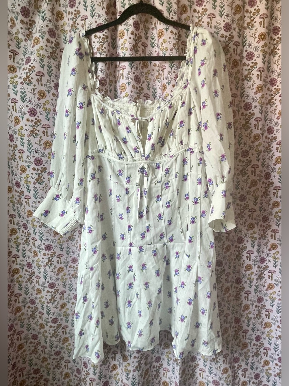 For Love & Lemons purple floral dress, sz 2x